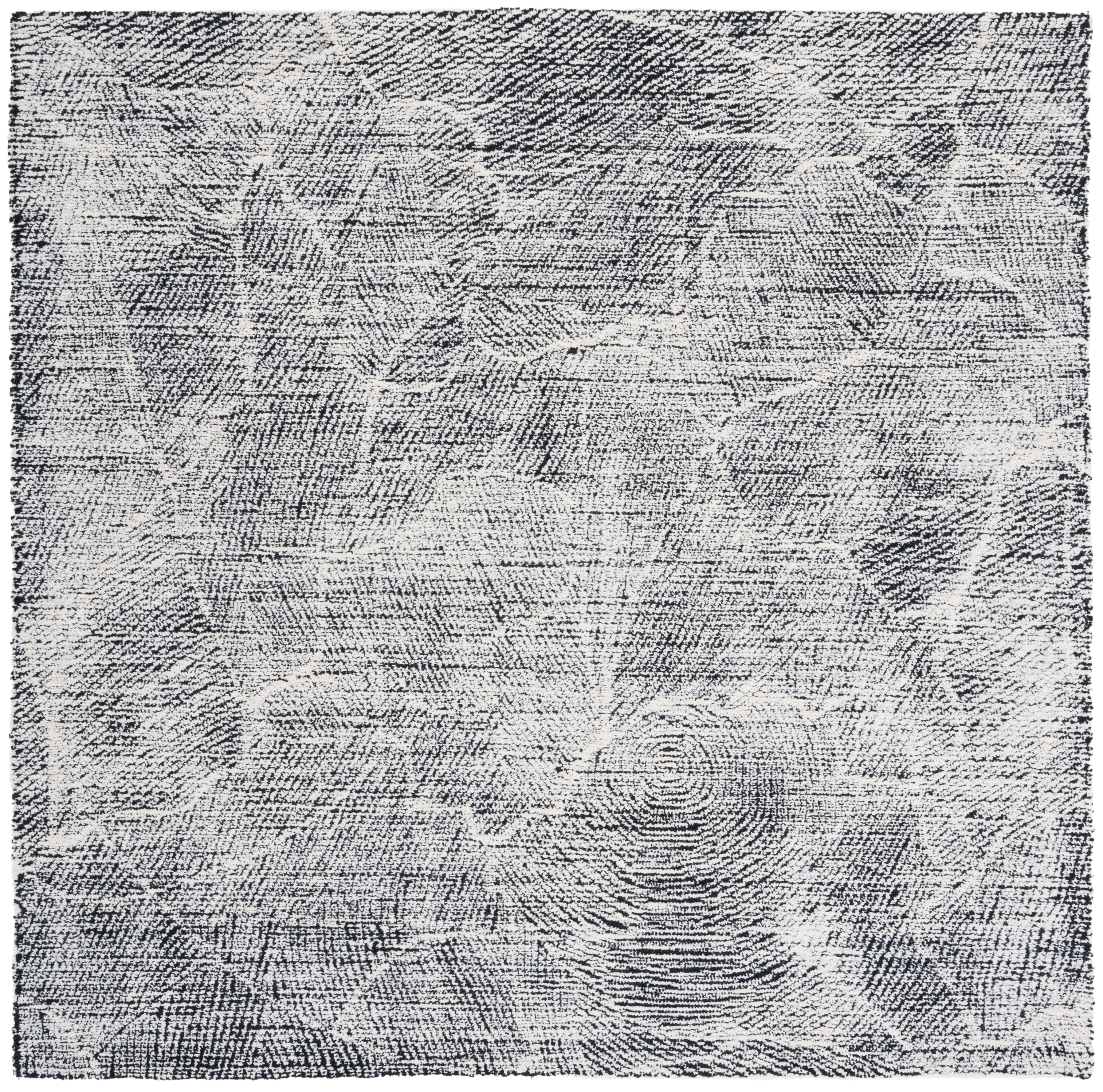 Safavieh Metro Patricia Distressed Area Rug, Black/Ivory, 6' x 6' Square
