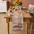 thumbnail image 2 of Red Christmas Table Runner 72 Inches Long Farmhouse Dress Scarves, Truck Xmas Tree Snowflake Winter Wooden Dining Tablerunner for Coffee Table/Kitchen Island/Party Décor, 13" x 72", 2 of 8