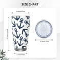 thumbnail image 4 of Susaid Navy Blue Anchors Print 20oz Car Cup,Insulated Coffee Cup Fully Spill Proof Travel Coffee Mug, Stainless Steel Tumbler for Work Home Outdoor Car-Straw Two-piece Set, 4 of 8