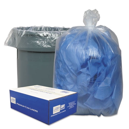 Classic Clear Linear Low-Density Can Liners, 30 gal, 0.71 mil, 30" x 36", Clear, 25 Bags/Roll, 10 Rolls/Carton