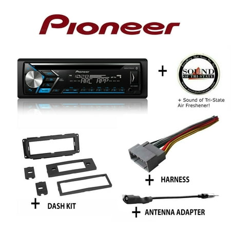 Pioneer DEH-S4000BT CD Receiver + Best Kit BKCDK640 Dash Kit + BHA1818 Harness + BAA20 Antenna Adapter + SOTS Air