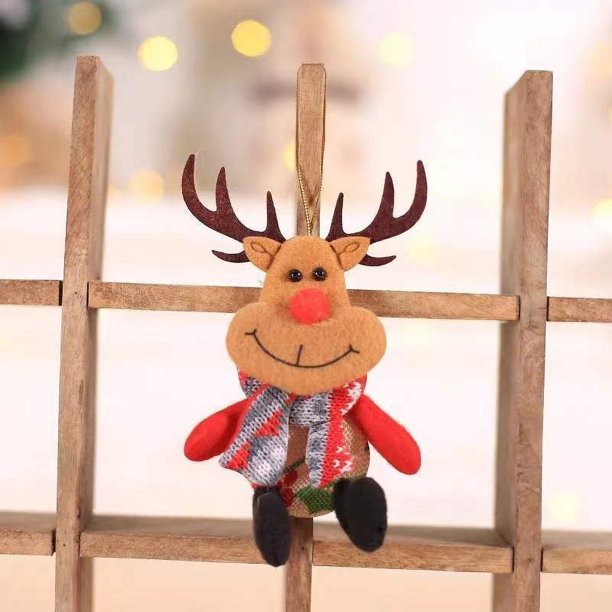2022 nuevos suministros de decoración navideña creativos nuevos adornos para árboles de Navidad colgante mini muñeca figura de acción tridimensional