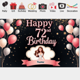 thumbnail image 7 of Festive Banner Happy 72nd Birthday Balloon Celebration Elegant Design for Birthday Party Celebration Photography Backdrop, 7 of 7