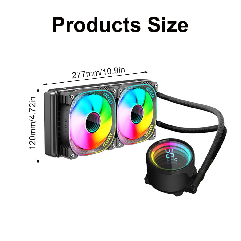 Liquid CPU Coolers with ARGB and High Performances Computer Liquid Water Cooling Radiators for Gamers