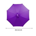 thumbnail image 3 of Blukids Outdoor Patio Umbrella Replacement Canopy, 6.5ft/7.5ft/8.2ft/8.8ft/9.8ft Table Market Yard Umbrella Replacement Top Cover for 8 Ribs/6 Ribs Umbrella UV Protective Fabric（Purple）, 3 of 5