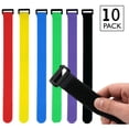 thumbnail image 2 of 10Pcs 20mm Width Nylon Reverse Buckle Strap Cable Ties Reusable Self Adhesive Hook Loop Fastener Tape Strap 20/30/40cm Rose 20x200mm 10Pcs, 2 of 6