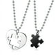 thumbnail image 1 of 2 piezas de acero inoxidable parejas amor corazón rompecabezas colgante collar para el día de San Valentín Ofspeizc LRWJ196-1, 1 of 4