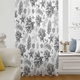thumbnail image 5 of Black Coastal Sheer Curtains 108" Extra Long, Coral Starfish Seaside Summer Beach Light Filering Curtains, Privacy Drapes Simi Floor to Veiling Curtain for Living Room Bedroom Large Window Treatment, 5 of 9