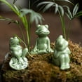 thumbnail image 5 of Frog Figurines Yoga Zen Decor Porcelain Emotion Cute Bathroom Decor, Replacement Toilet Parts Easy Installation D7Y9, 5 of 8