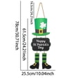 thumbnail image 3 of D Wooden St. Patrick'S Day Decoration D Shamrock Shaped Front Door Sign Wall Hanging For Spring Irish Party Indoor Outdoor Home Decor Pattern D, 3 of 7