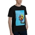 thumbnail image 2 of Bingfone Elephant Trunk Couple Flowers Men'S Loose Fit Short-Sleeve Pocket T-Shirt, 2 of 7