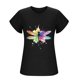 thumbnail image 3 of Mujeres Manga Corta Tops Moda Imprimir Blusa Divertida, Cuello Redondo Poliéster Spandex Tee, 3 of 6