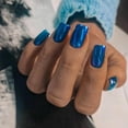 thumbnail image 2 of Uñas postizas cuadradas cromadas azul rey (cortas y medianas), uñas postizas acrílicas metálicas Sxvme, uñas postizas de metal cromado con efecto espejo (medianas), uñas postizas cortas tipo ataúd (24, 2 of 8