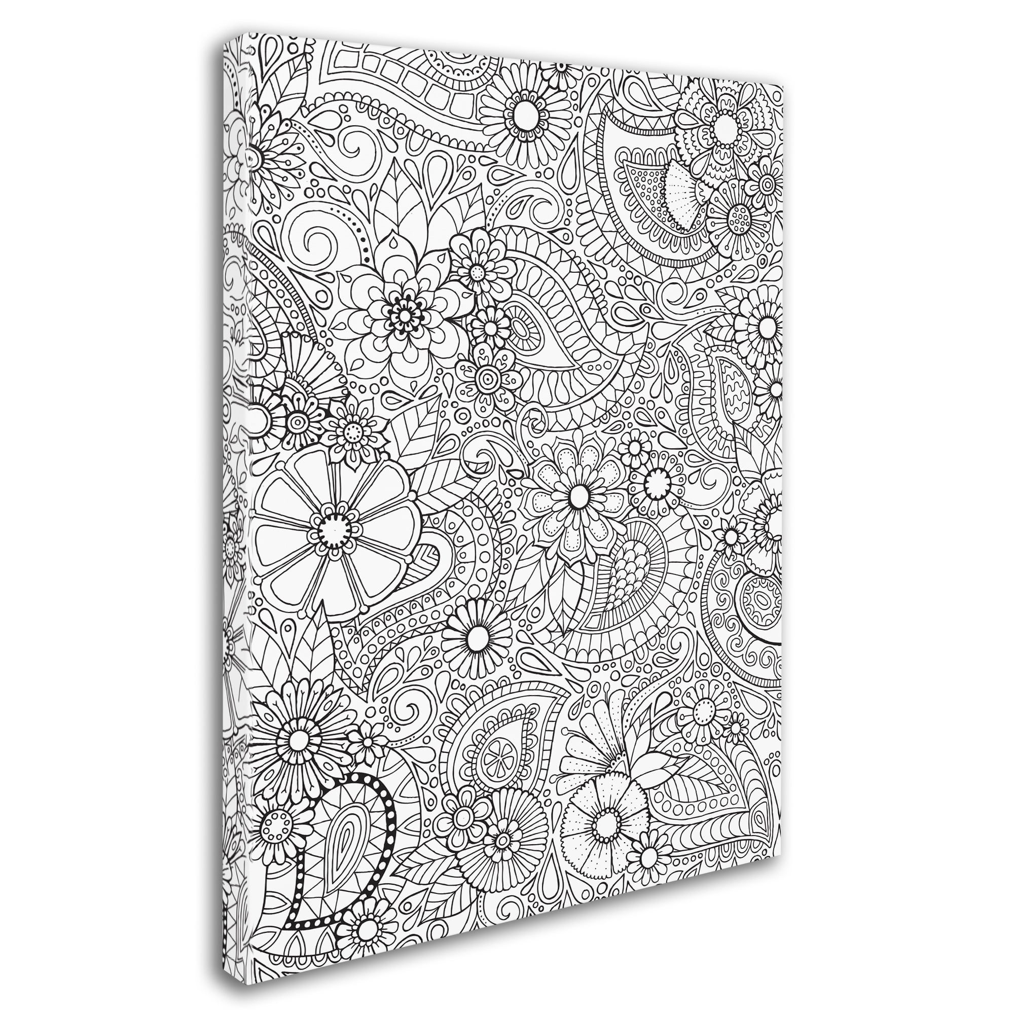 Trademark Fine Art "Paisley Blooms" Canvas Art by Hello Angel