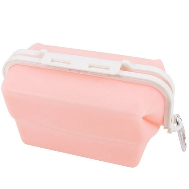 Sac de Rangement Alimentaire en Silicone de Qualité Alimentaire Réutilisable Pliable pour Déjeuner Bento Congélateur Micro-Ondes Lave-Vaisselle Blanc - Blanc