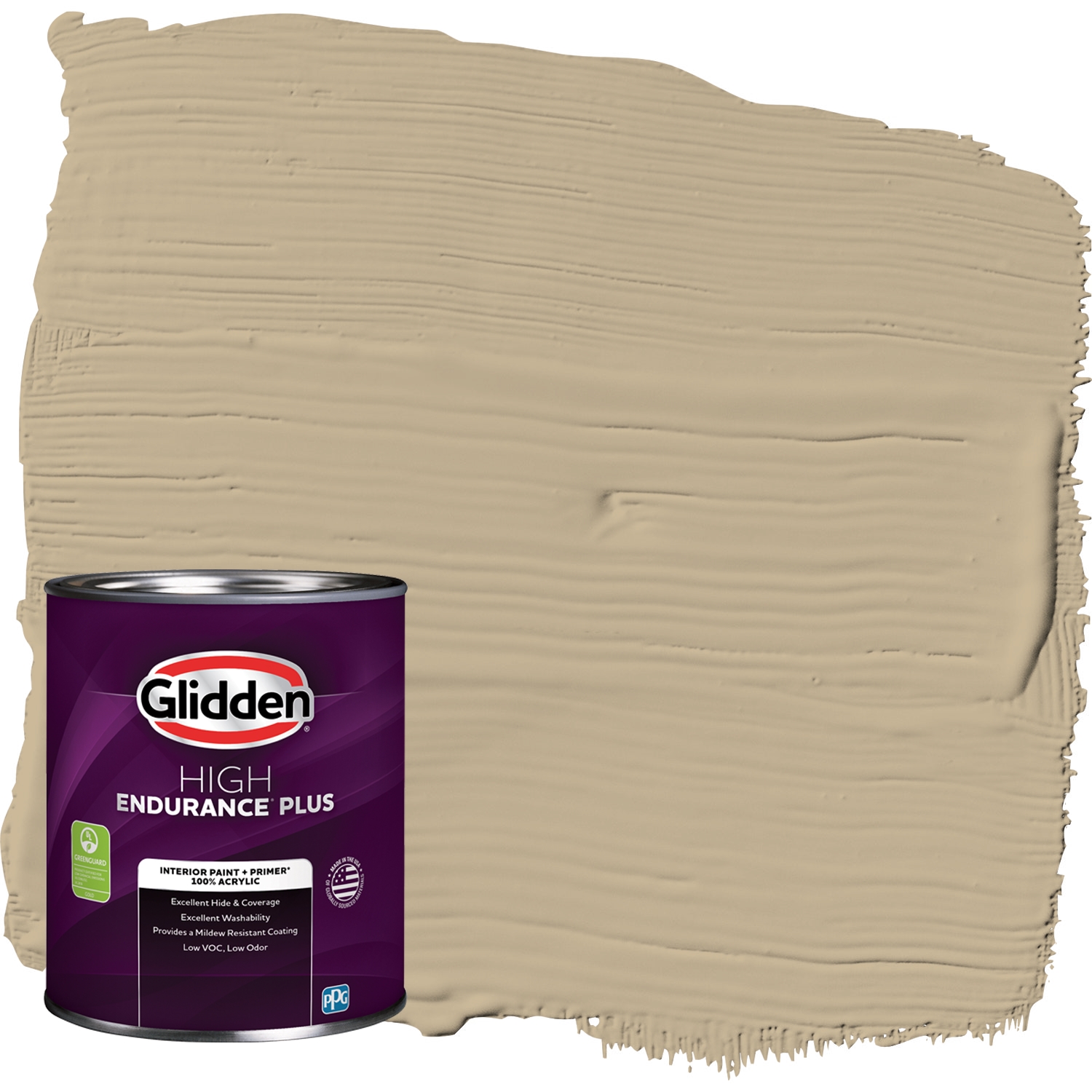 Glidden HEP Interior Paint + Primer Rock Cliffs, Flat, 1 Quart