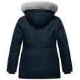 thumbnail image 2 of KVE Women's Plus Size Quilted Winter Coat Warm Puffer Jacket Thicken Parka with Removable Hood Navy 1X, 2 of 9