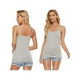 thumbnail image 6 of 6 Pack Women's Camisole Tank Top With Built In Bra, Soft High Stretch Breathable Workout Spaghetti Tank Yoga Tops Undershirt Basic Camisoles With Adjustable Strap, S-XL, 6 of 9