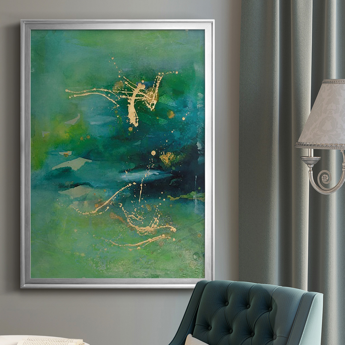 Peaceful Diptych II Premium Framed Print, in Gold, Black, or Silver - Ready to Hang
