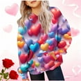 thumbnail image 1 of Cowsor Sweat à Capuche pour Enfants / Manches Longues Imprimé Col Rond / Tissu Extensible Doux / Tenue Décontractée Chaude pour École Quotidienne / Garçons Filles 2-14 Ans, 1 of 5