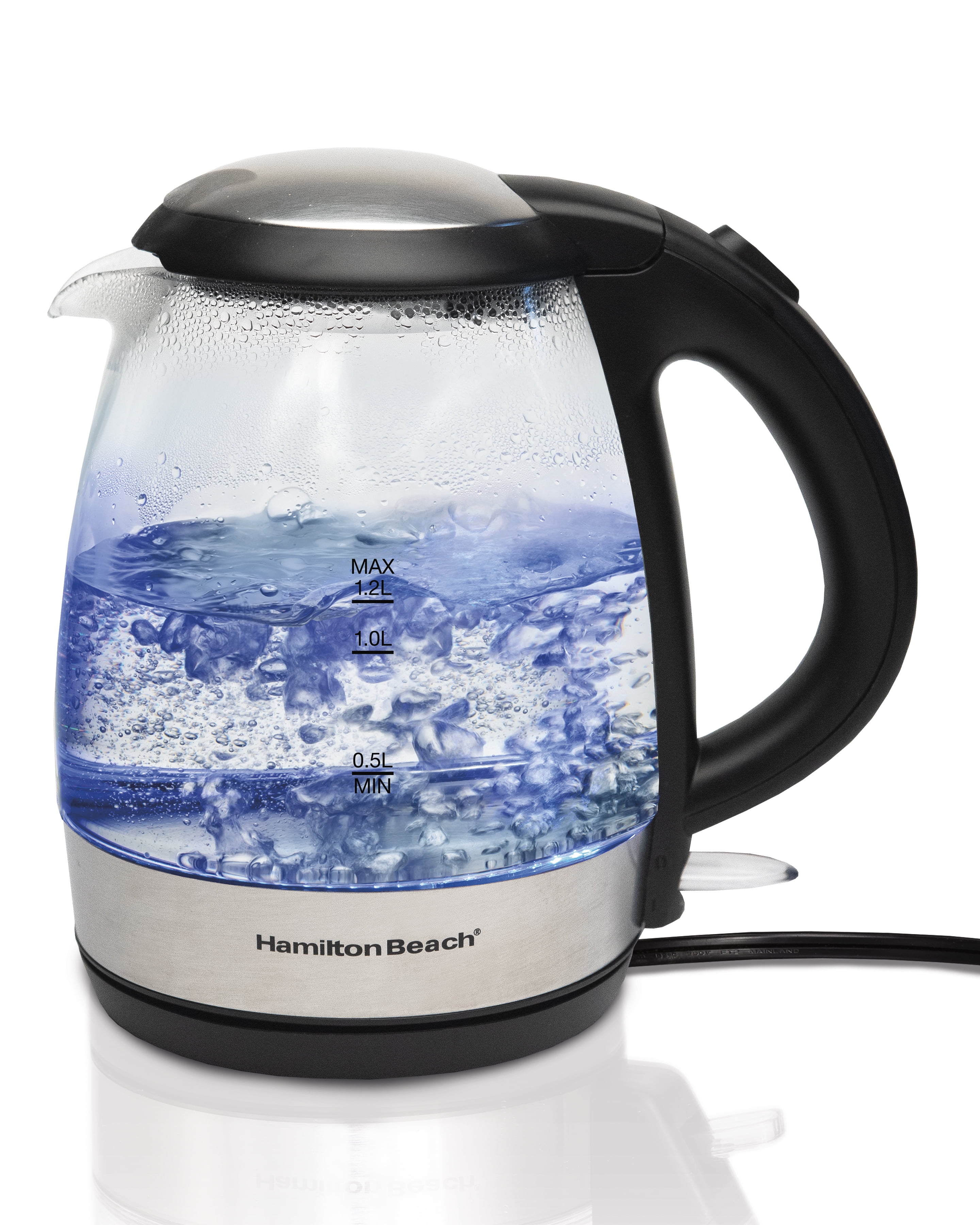 Hamilton Beach Glass Electric Tea Kettle, Water Boiler & Heater, 1 Liter,  1500 Watts for Fast, BPA Free, Cordless Serving, Auto-Shutoff & Boil-Dry  Protection, Soft Blue LED (40930) - Yahoo Shopping