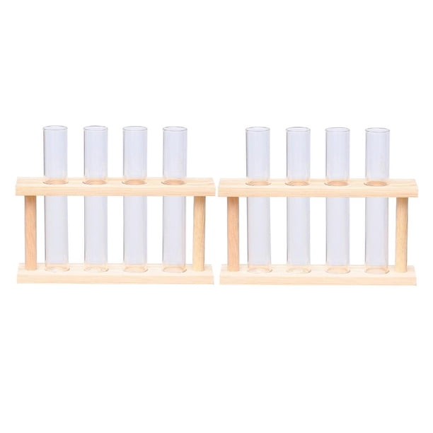 2x Maceta Colgante De Pared Tubo De Ensayo Florero De Mesa Vidrio Beige Sunnimix casa de la habitación del estante del tubo de ensayo