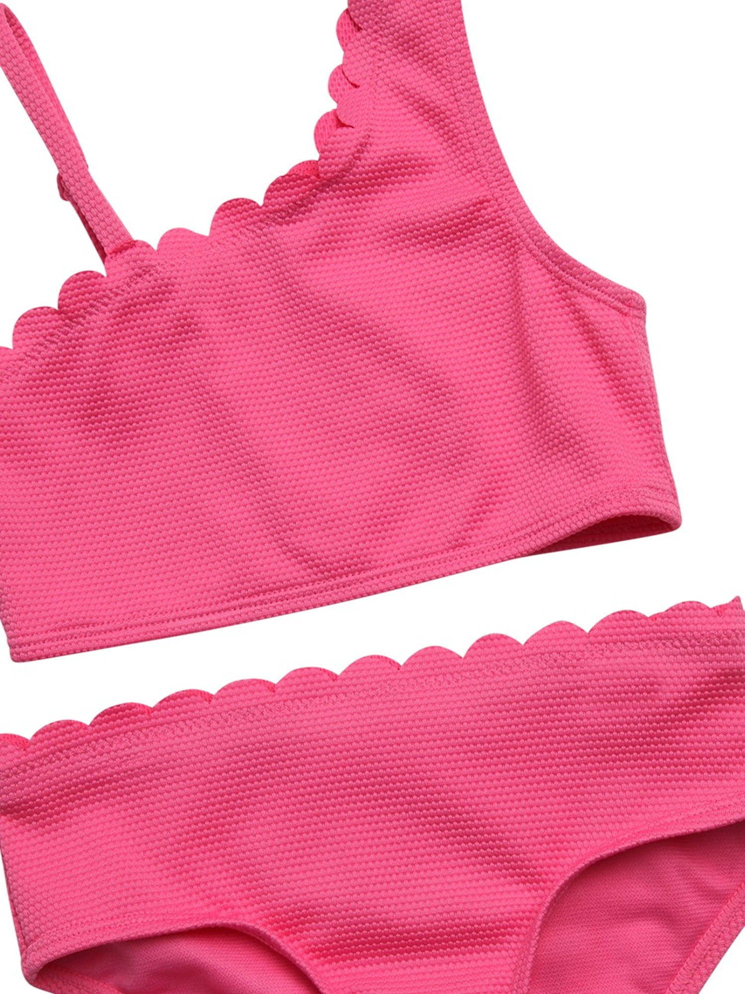 Jessica Simpson Girls' Two-piece Asymmetrical Bikini Swimsuit, Sizes 4-16