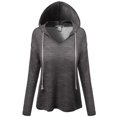 thumbnail image 1 of FashionOutfit Women's Super Cute Contrast Lace Back Crop Fit Hoodie, 1 of 3