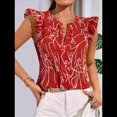 thumbnail image 4 of Blusas de Verano para Mujer, Elegantes, Informales, de Corta y con Estampados. Rojo XL, 4 of 9