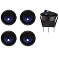 thumbnail image 2 of 4Pcs Led Dot Light Car Auto Boat 2Pin Round Rocker On/Off Toggle Spst Switch 12V, 2 of 8