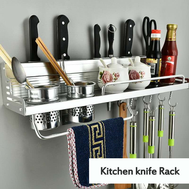 Cooking Utensil Storage Rack Holder WallMounted Hanging Pot Lid Rack