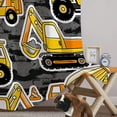 thumbnail image 5 of Kids Tractor Curtains, Construction Excavator Window Curtains for Boys Girls Bedroom - Thermal Insulated Room Curtains for Living Room, 2 Window Curtain Panels, 5 of 7