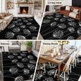 thumbnail image 5 of Spring Dandelion Area Rugs 6'x9', Washable Small Throw Rugs for Kitchen Dining room, Modern Country Flower Black White Indoor Outdoor Rug Non-Slip Low Pile Carpet Runner Reversible Floor Mats, 5 of 8