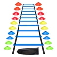 thumbnail image 4 of Colaxi Agility Ladder Jumping Obstacles Workout with Storage Bag Flexible Accessory Blue, 4 of 8