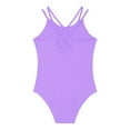 thumbnail image 3 of Miutii Kids Girls Team Basic Camisole Ballet Dance Gymnastic Leotard Criss Cross Back Bodysuit Lavender S, 3 of 7