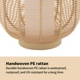 thumbnail image 3 of Outdoor Solar Lanterns Waterproof Rattan Lantern Hanging Solar Lights Decorative Light for Garden, 3 of 8