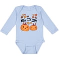 thumbnail image 3 of Inktastic Big Cousin Pumpkins with Fall Leaves Boys or Girls Long Sleeve Baby Bodysuit, 3 of 5