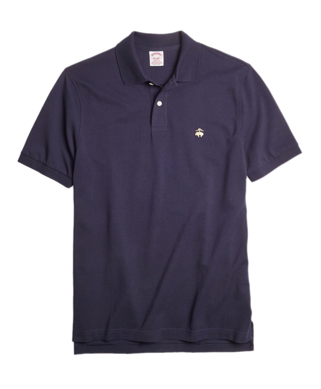New Brooks Brothers Mens Navy Blue Gold Performance Polo Shirt XLarge