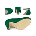thumbnail image 4 of BLISSFUL STEP Women Ankle Strap Round Toe Stiletto Heels Pumps Green 6.5, 4 of 7