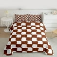 thumbnail image 2 of Homewish Minimalist Checkered Full Size Comforter Sets 3-Piece for Female Men Adults,Abstract Geometric Plaid Bedding Comforter Set,Vintage Aesthetic Lightweight Bedding Sets,Luxury Bedroom Decor, 2 of 8