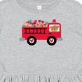 thumbnail image 4 of Inktastic Valentine Fire Truck Heart Bear Girls Toddler Dress, 4 of 5