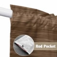 thumbnail image 4 of Brown Wood Grain Swag Curtains for Kitchen/Bedroom/Living Room, Retro Farmhouse Wooden Plank Scalloped Curtains 63 Inch Long, Rod Pocket Window Swag Topper Curtains Valances 2 Panels Set 36"x63", 4 of 8