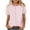 #0075-Pink, variant on Ailaofu Womens Summer Tops Short Sleeve Basic Casual T Shirts Trendy Fashion Flowy Scoop Neck Summer Outfits