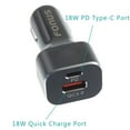 thumbnail image 4 of 36W 2-Port Car USB Charger Quick Type-C PD Port DC Adapter Compact J7V Compatible With BLU Tank Extreme Pro (T0010UU), Studio X8 HD, S1, R1 Plus, Pure View, Life One X3, Grand M - CAT S48c S41, 4 of 6