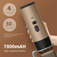 thumbnail image 4 of Portable Coffee Machine Outdoor Wireless Portable Espresso Machine Small Portable Home Coffee Machine,1 * Coffee Maker 1 * Stand 1 * Power Cord 1 * Spoon 1 * Storage Bag, 4 of 6