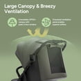 thumbnail image 6 of Mompush Nova Baby Stroller, Spacious Seat, Extra-Large UPF 50+ Canopy, Forest, 22LB, Unisex, 6 of 10