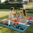 thumbnail image 4 of Spring Daisy Outdoor Rug 6x9 Ft - Reversible Patio Rug Outdoor Camping Rugs, Turquoise Modern Abstract Art Dots Floral Washable Indoor Outdoor Area Rugs, Non-Slip Outdoor Carpet Runner for Deck/Porch, 4 of 8
