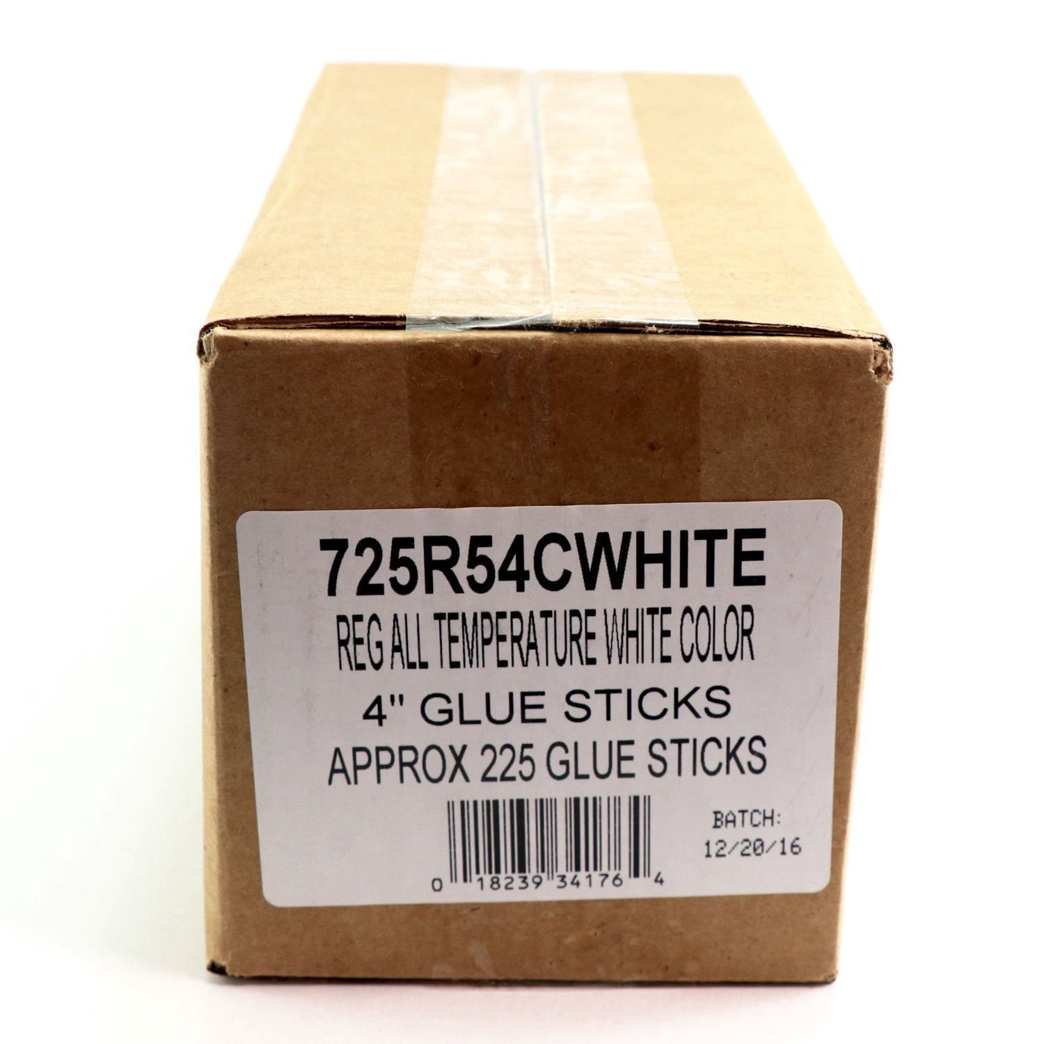 725R54CWHITE Full Size 4" White Color Hot Glue Stick - 5 lb Box