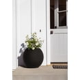 thumbnail image 4 of Veradek Strata Series Sphere Plastic-Stone Round Planter - Black, 2 Pack, 4 of 9