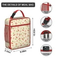 thumbnail image 4 of Sac à Lunch Cerise – Motif de Fruits Cerises Rouges Mignon Design Esthétique pour Amateurs de Cerises Illustration d'Art de Bonbons Rose Doux Sac Isotherme Réutilisable, 4 of 6
